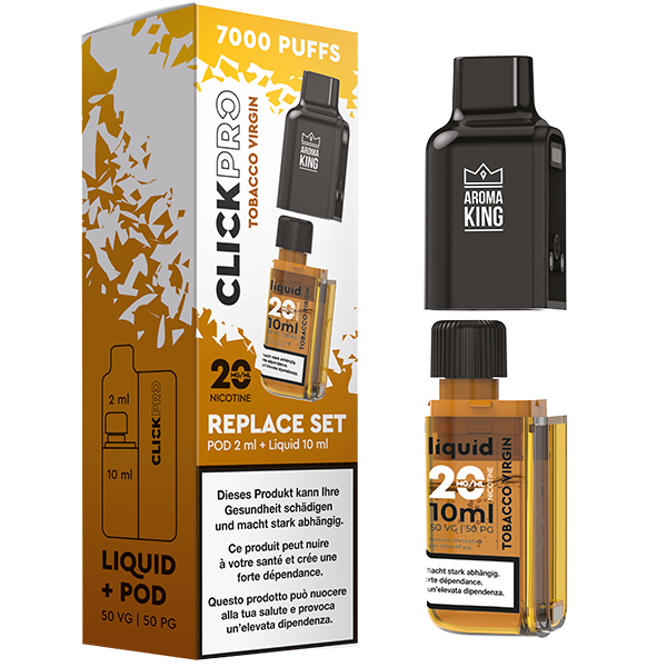 Aroma King Click Pro 7000 Tobacco Virgin (Pod + Liquid)