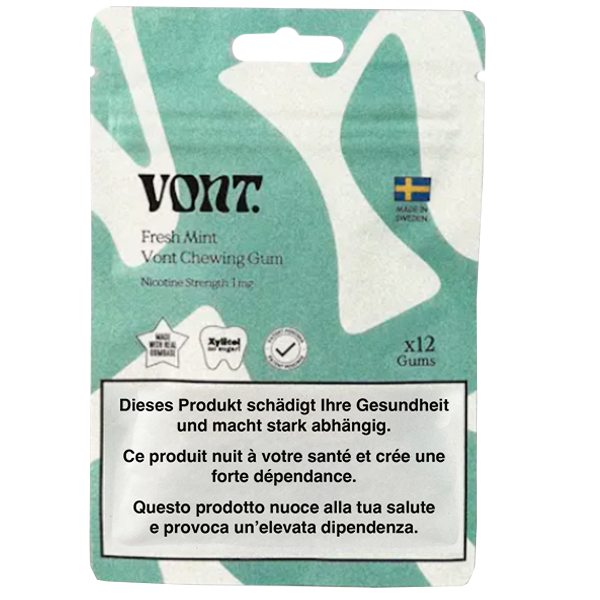 Vont Chewing Gum Fresh Mint 3mg
