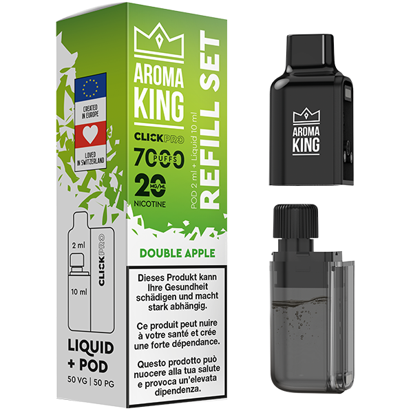 Aroma King Click Pro 7000 Double Apple (Pod + Liquid)