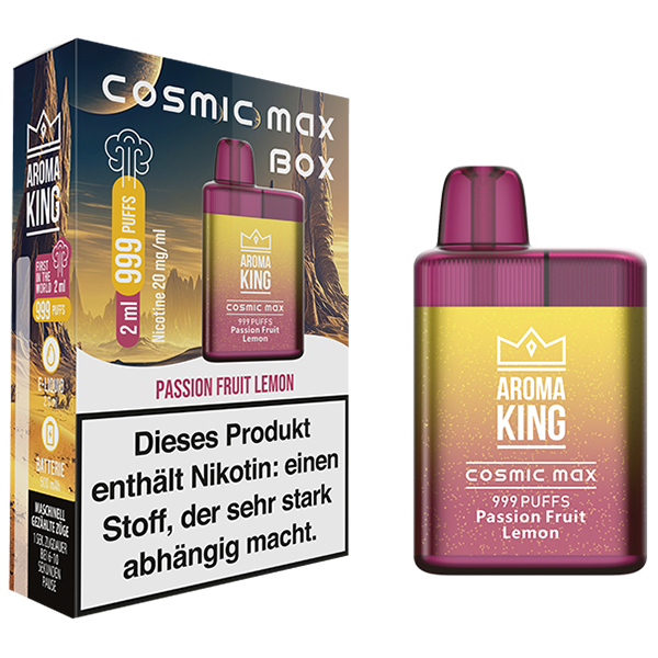 Aroma King Cosmic Max Box Passion Fruit Lemon 20mg