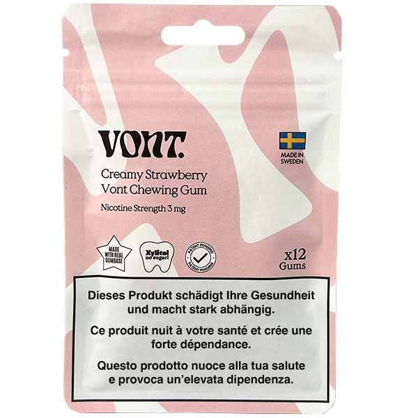 Vont Chewing Gum Creamy Strawberry 3mg